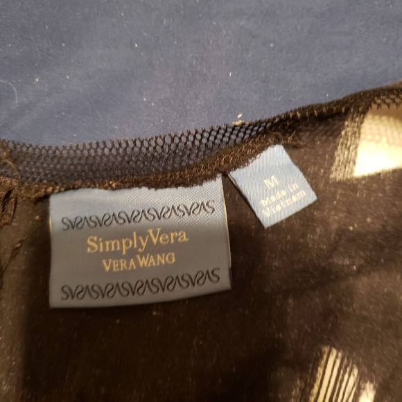 Simply Vera Black and white sleeveless summer dress with pockets perfect for sun - Picture 2 of 2